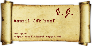 Vaszil József névjegykártya